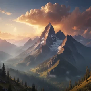 mountainous background