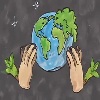 earth cartoon drawing
