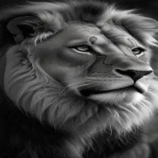 lion black and white pictures