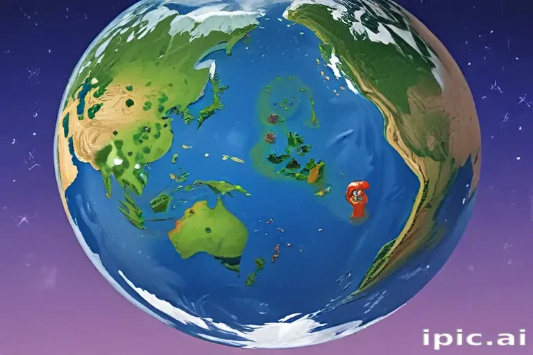cartoon picture of the planet earth