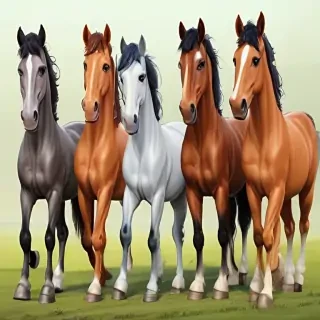 cartoon horses