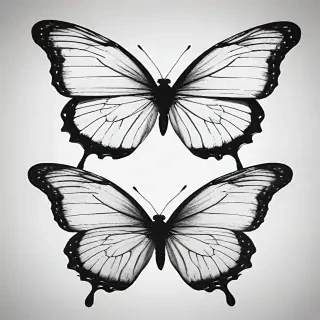 black butterfly outline