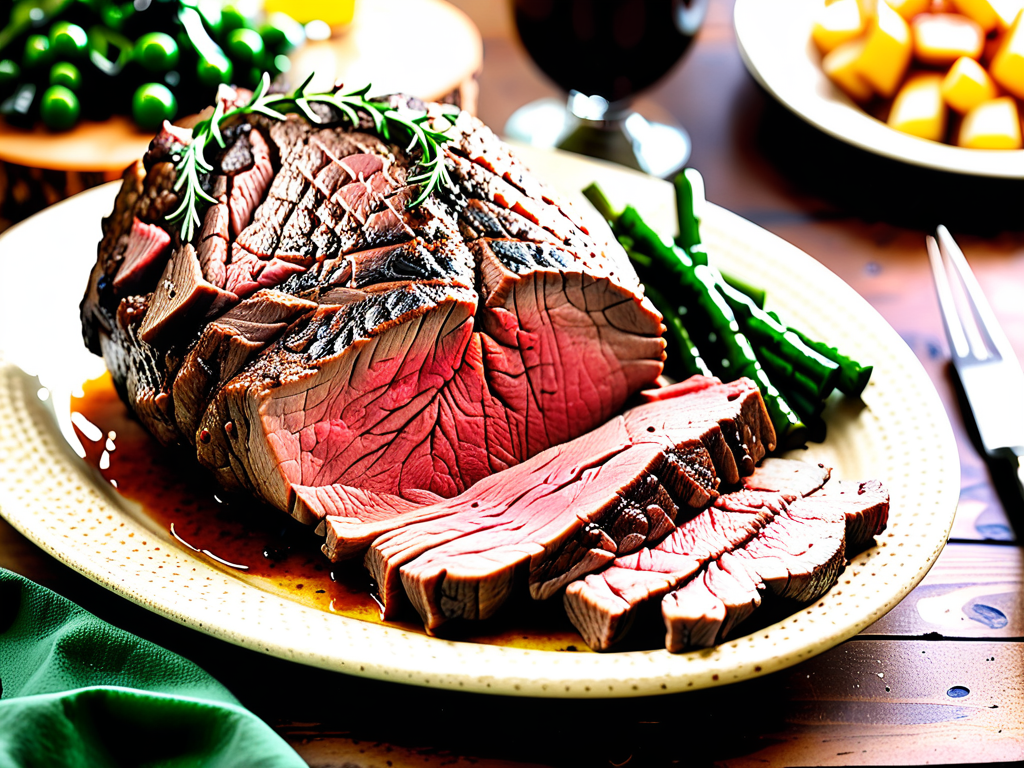 chuck roast on green egg