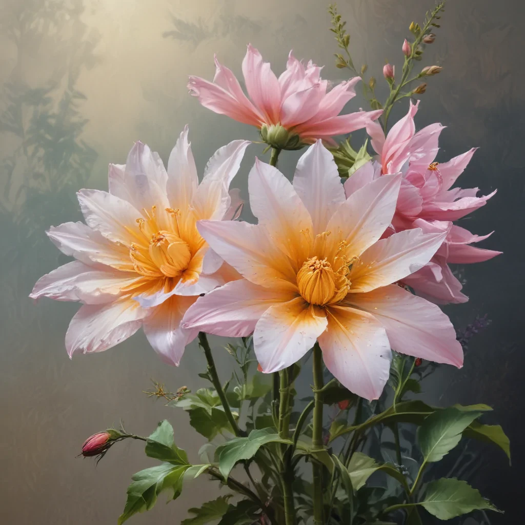 aesthetic flower painting