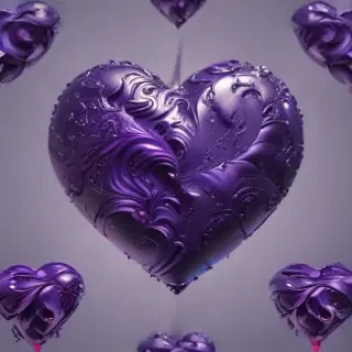 purple aesthetic heart