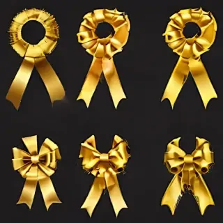 gold ribbon clipart