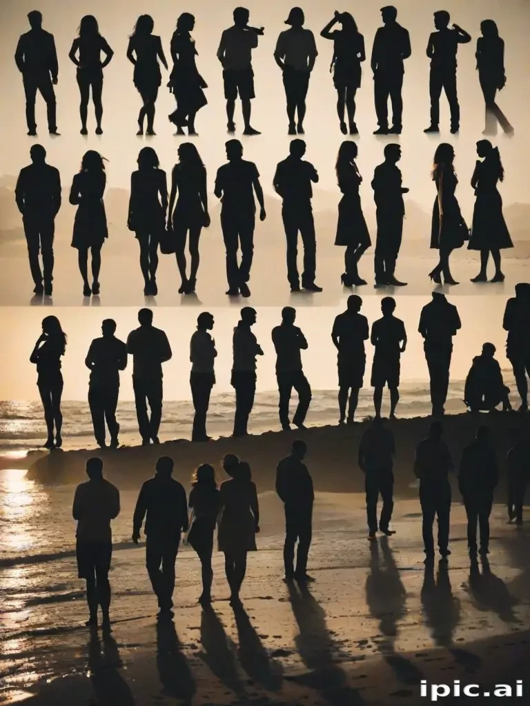 people silhouettes