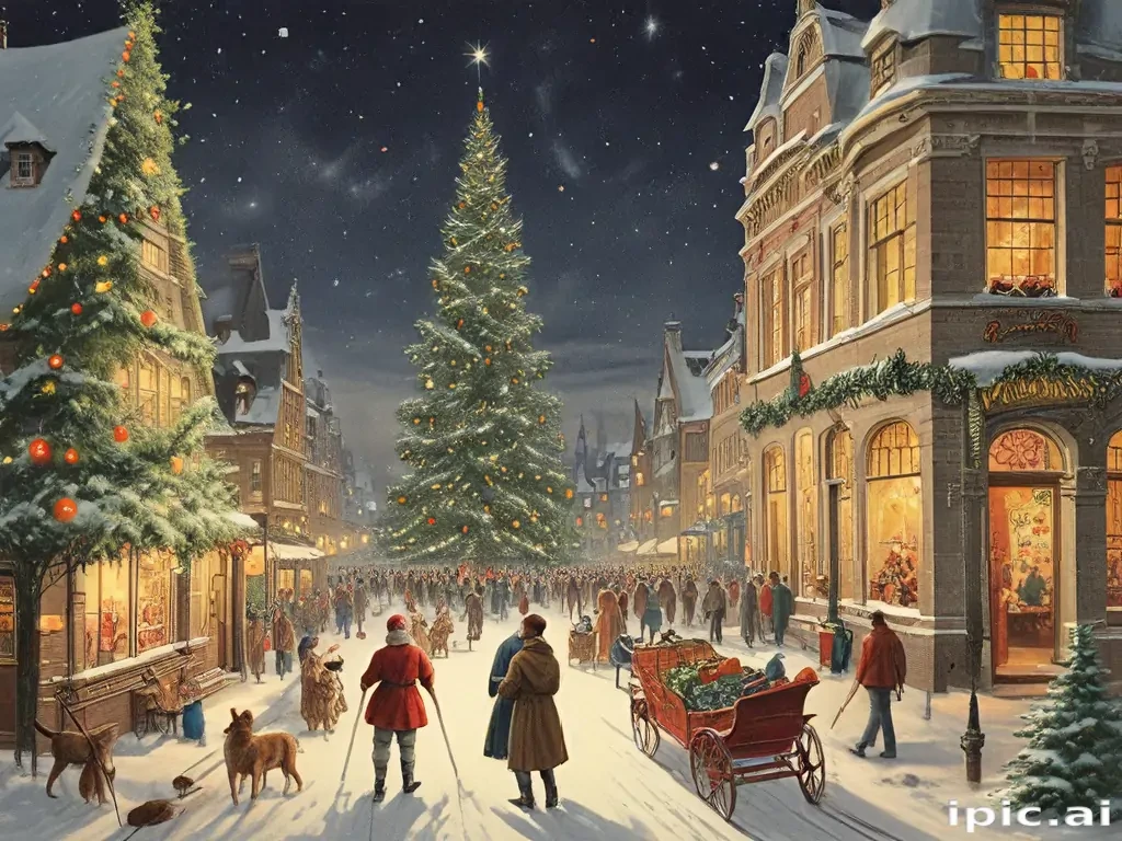 vintage christmas illustration