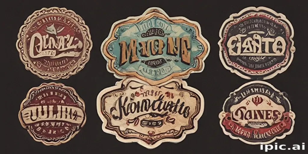 vintage stickers png