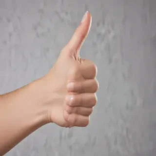 transparent thumbs up