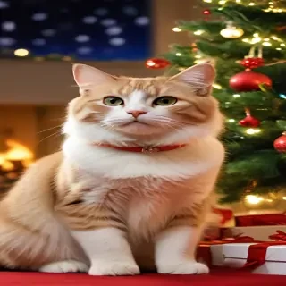 cat christmas wallpaper