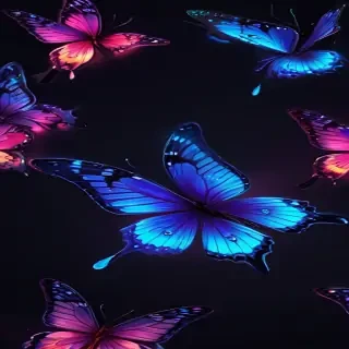 neon butterfly wallpaper