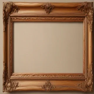 wooden picture frame png