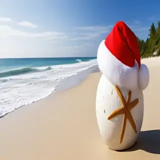christmas beach wallpaper