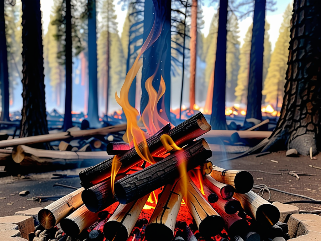how hot is a camp fire