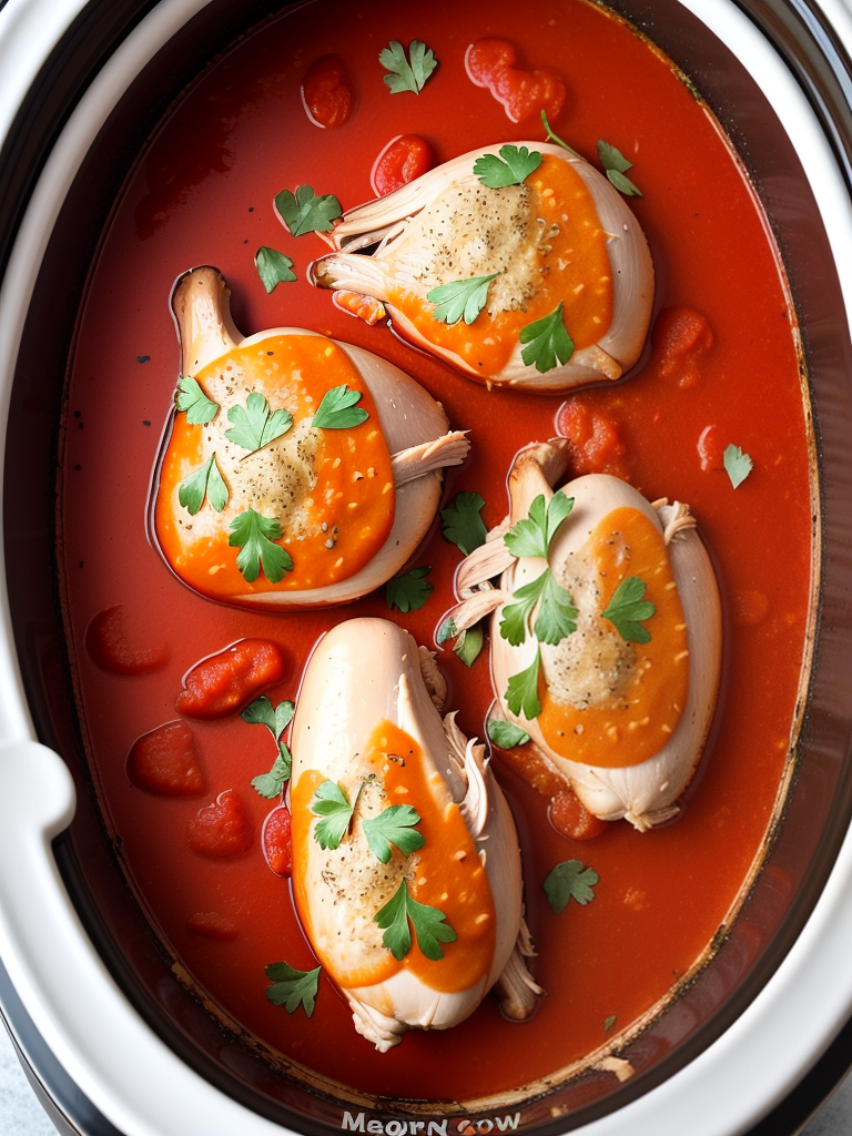 slow cooker chicken with marinara sauce