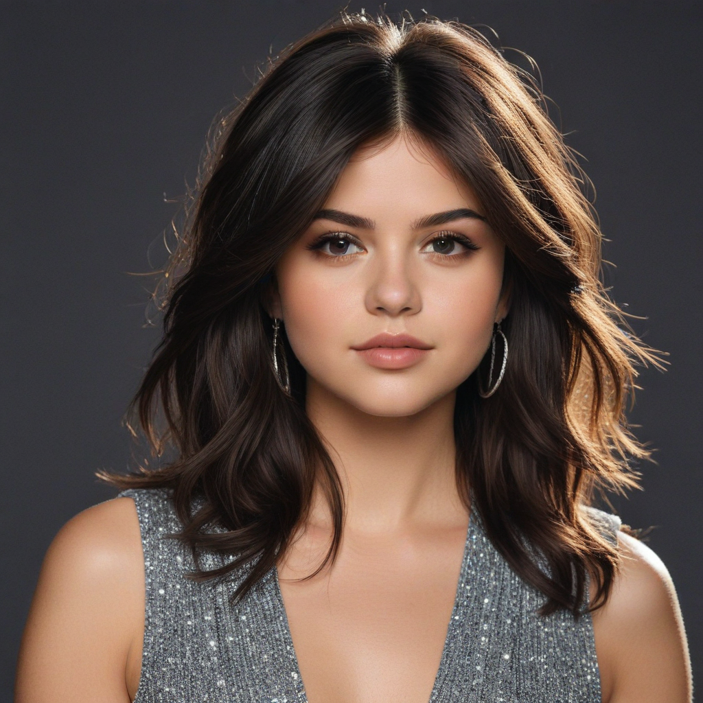 selena gomez layered hair