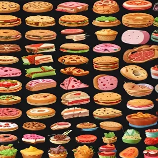 animated food