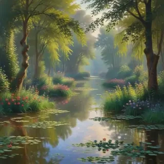 monet painting wallpaper