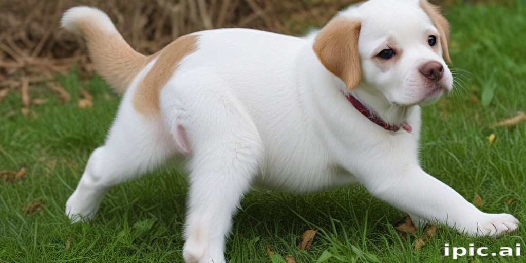 A Playful Puppy Exploring the Green Grass on a Sunny Day