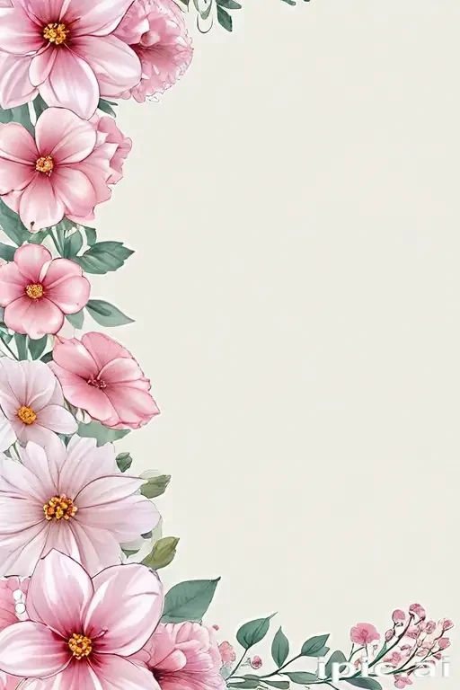 transparent flower border