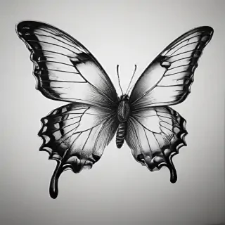 buterfly sketch