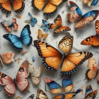 butterflies sketches