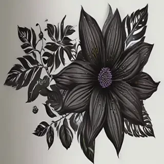 black flower png