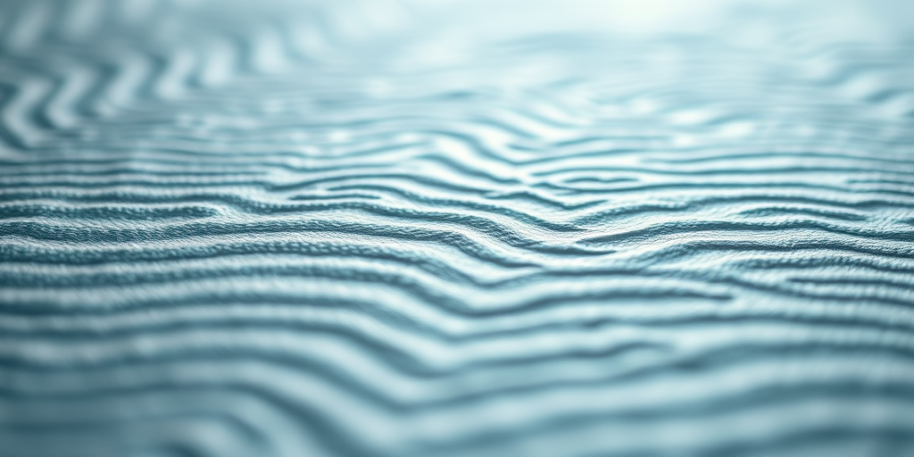 photograph of a textured surface with wavy patterns, shallow depth of field, soft natural lighting, macro lens at f/2.8, ISO 100, shot from a top-down perspective using a digital single-lens reflex camera
