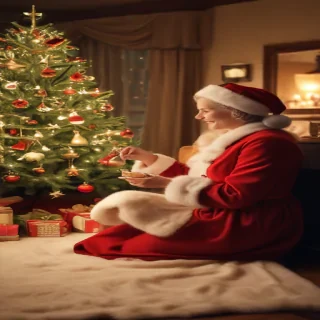 retro christmas image