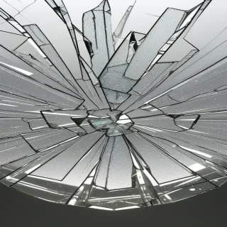 transparent shattered glass
