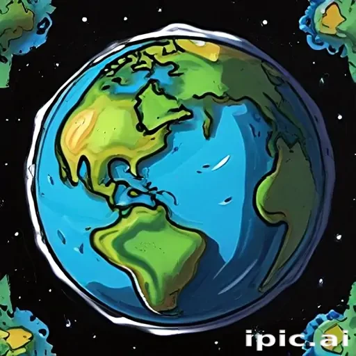 cartoon picture of the planet earth