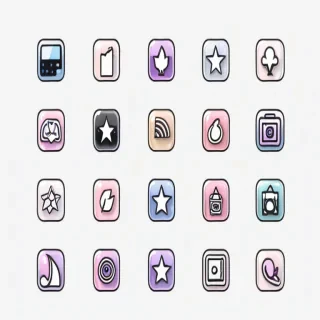 transparent icons aesthetic