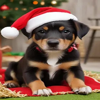 wallpaper christmas dog