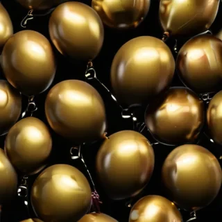 black and gold balloons png