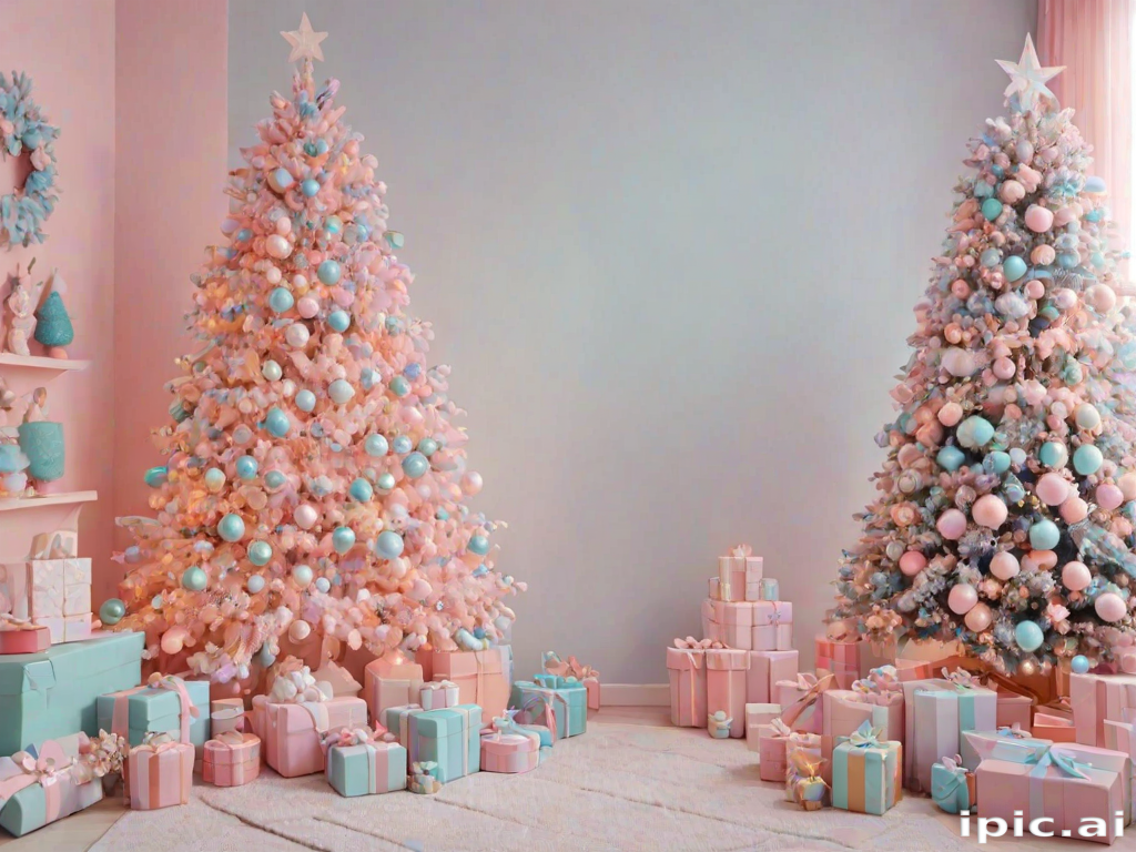 pastel aesthetic christmas wallpaper
