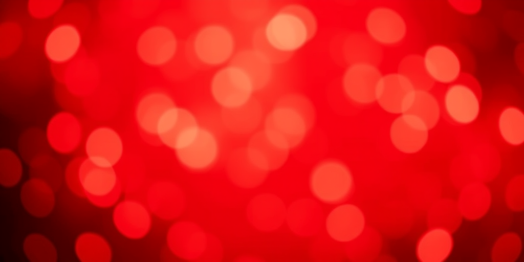 Generate a soft focus background with a rich red color and scattered light bokeh effects. Include varying sizes of circular shapes in a gradient of reds and subtle hints of gold to create a warm and festive atmosphere.
