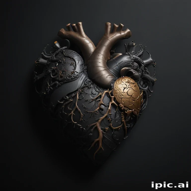 heart with black background