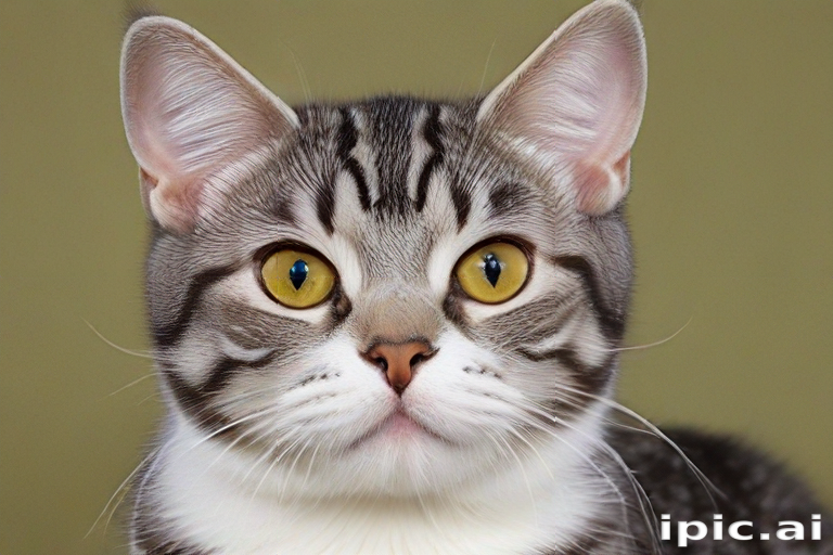 A Close-Up of an Adorable Grey Tabby Cat with Striking Yellow Eyes