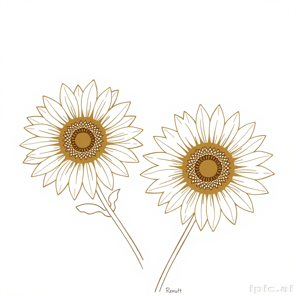 sunflower outline