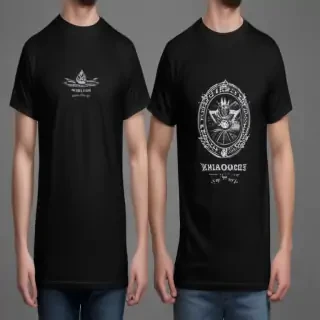 mockup tshirt black