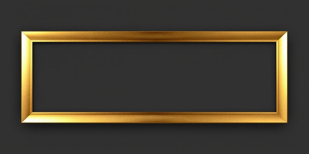 rectangle gold frame png