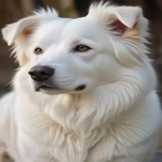white dog