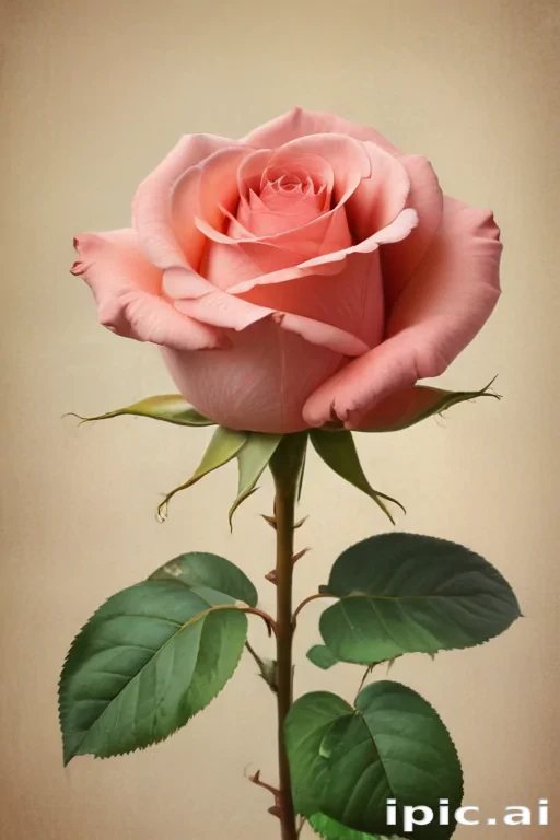 vintage rose illustration