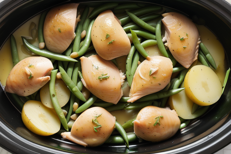crockpot chicken potatoes and green beans