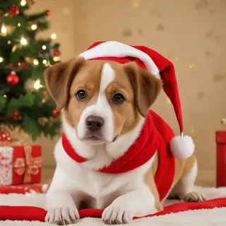 christmas dog backgrounds