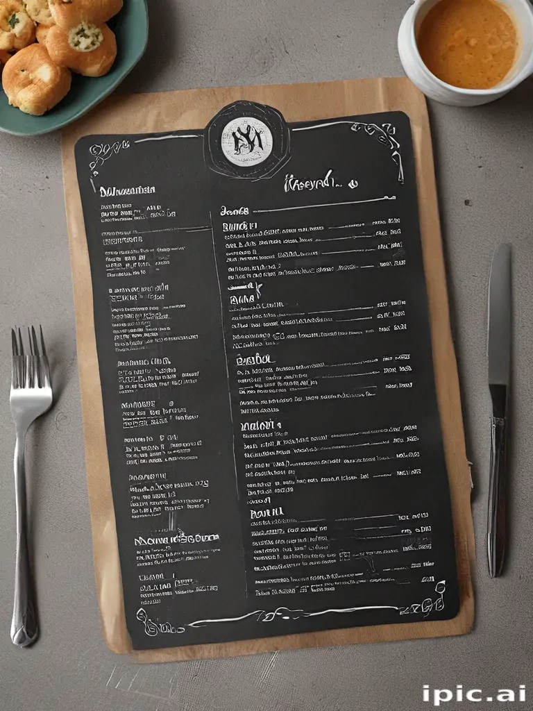 menu mock up
