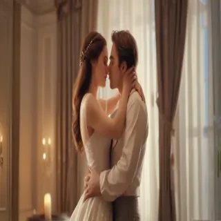 couple kissing aesthetic