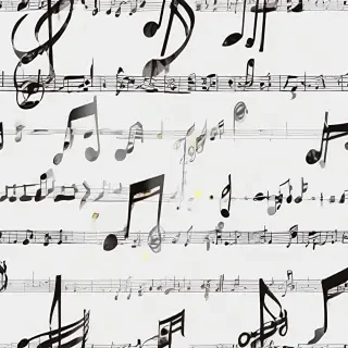 transparent music notes