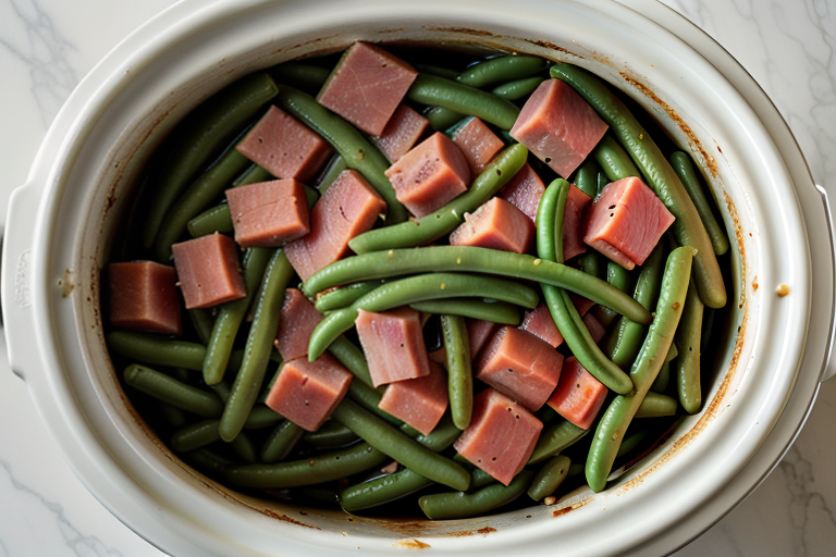 crockpot green beans with ham